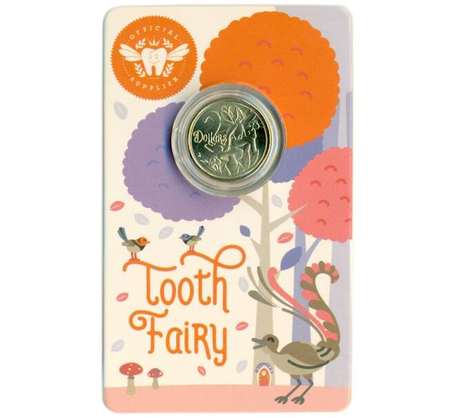 Монета 2 доллара 2025 года Австралия «Зубная фея» (в блистере) (Артикул: K4-1171)