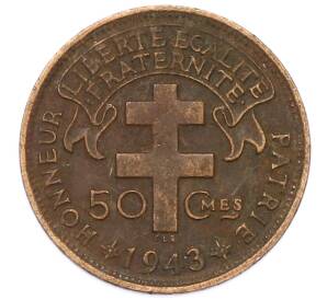 50 сантимов 1943 года Французская Экваториальная Африка — Фото №1