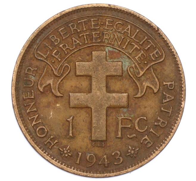 Монета 1 франк 1943 года Французская Экваториальная Африка (Артикул: K10-11115) — Фото №1