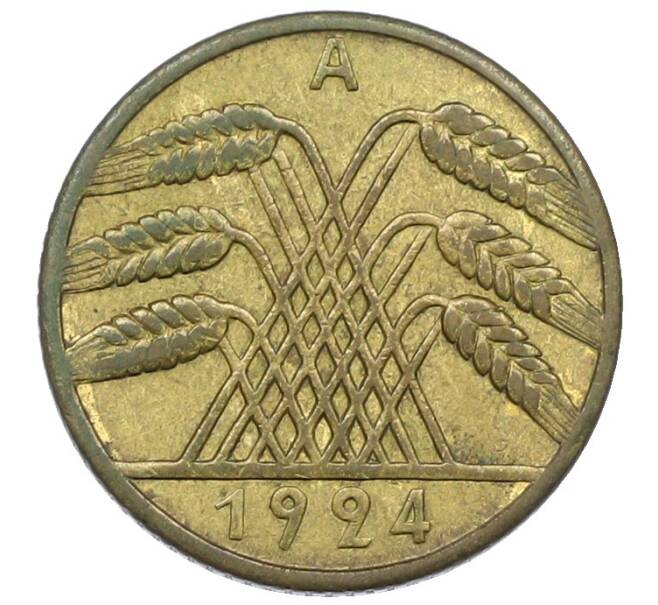 Монета 10 рентенпфеннигов 1924 года A Германия (Артикул: T11-33722) — Фото №1