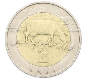 2 лата 1999 года Латвия — Фото №1