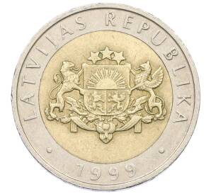 2 лата 1999 года Латвия — Фото №2