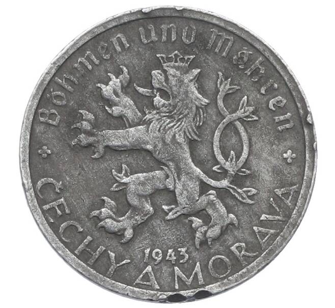 Монета 20 геллеров 1943 года Богемия и Моравия (Артикул: T11-33788) — Фото №2