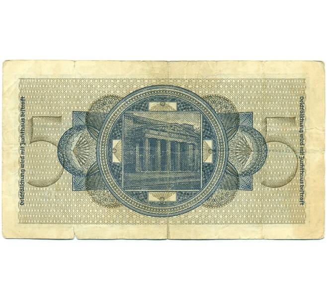 Банкнота 5 рейхсмарок 1940 года Германия (Для окупированных территорий) (Артикул: K4-1181) — Фото №2