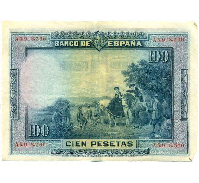 Банкнота 10 песет 1928 года Испания (Артикул: K4-1198) — Фото №2