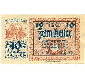 10 геллеров 1920 года Австрия — Гейнфарн (Нотгельд) — Фото №1