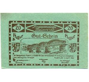 20 геллеров 1920 года Австрия — Маутерн-на-Дунае (Нотгельд) — Фото №1