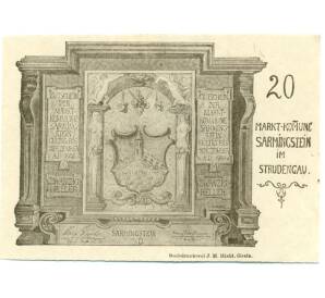 20 геллеров 1920 года Австрия — Зармингштайн (Нотгельд) — Фото №1