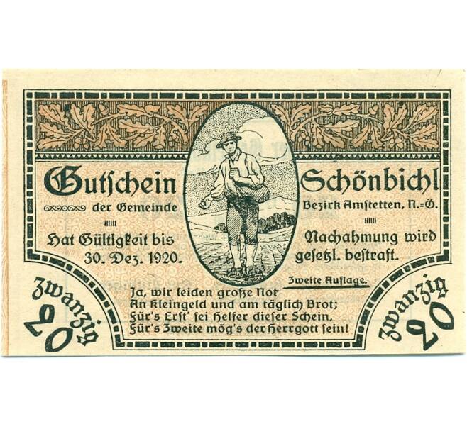 Банкнота 20 геллеров 1920 года Австрия — Цитбальче (Нотгельд) (Артикул: B2-15483) — Фото №1