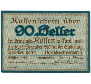 90 геллеров 1920 года Австрия — Кессен (Нотгельд) — Фото №1