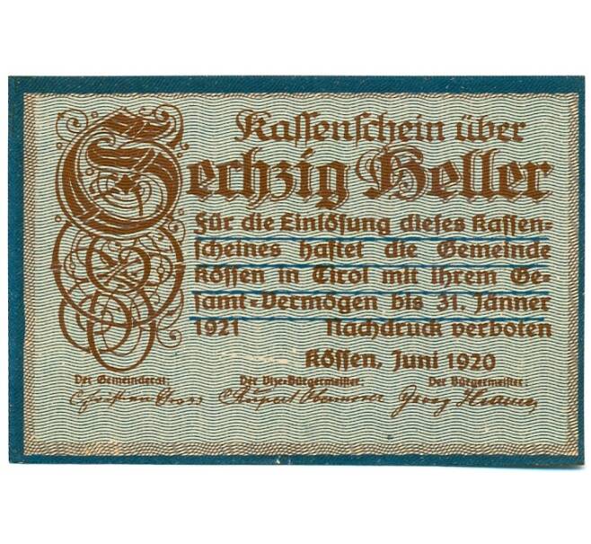 Банкнота 60 геллеров 1920 года Австрия — Кессен (Нотгельд) (Артикул: B2-15506) — Фото №1