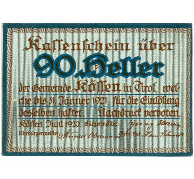 Банкнота 90 геллеров 1920 года Австрия — Кессен (Нотгельд) (Артикул: B2-15509) — Фото №1