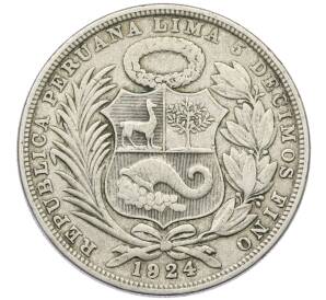 1 соль 1924 года Перу — Фото №2