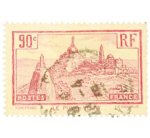 Почтовая марка 90 сантимов 1933 года Франция «Ле Пюи ан Веле»