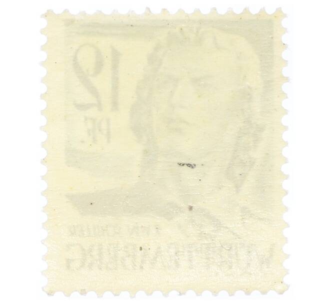 Почтовая марка 12 пфеннигов 1948 года Французская оккупация Вюртемберга «Фридрих Шиллер» (Артикул: K12-75427) — Фото №2