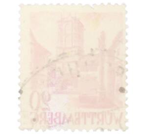 Почтовая марка 20 пфеннигов 1947 года Французская оккупация Вюртемберга «Городские ворота Вангена»