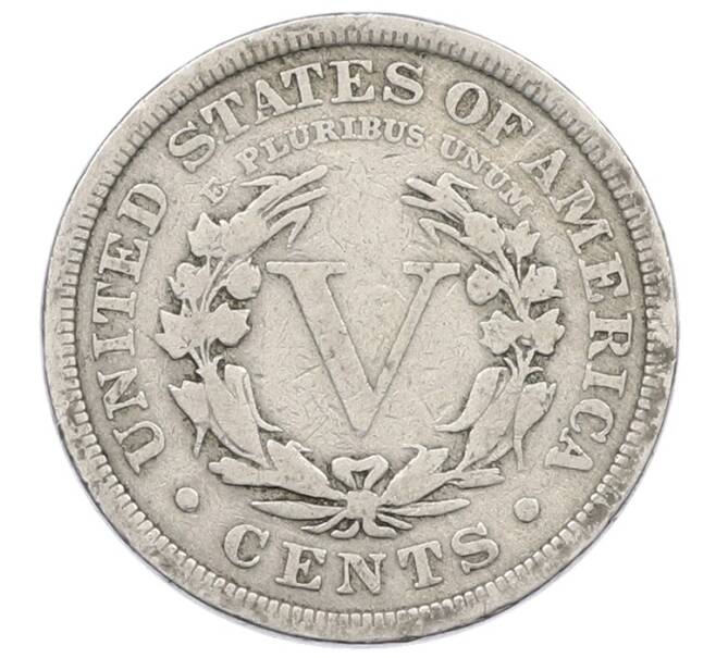 Монета 5 центов 1908 года США (Артикул: K12-75555) — Фото №2