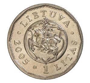 1 лит 2005 года Литва «Дворец правителей Великого княжества Литовского» — Фото №2
