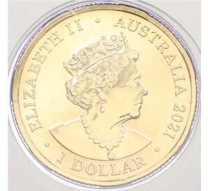 1 доллар 2021 года Австралия «150 лет Королевскому обществу по предотвращению жестокого обращения с животными» (в конверте с маркой) — Фото №2