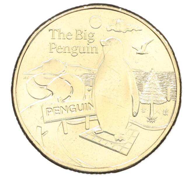 Монета 1 доллар 2025 года Австралия «Австралийские Большие Вещи — Большой пингвин» (Артикул: M2-91707) — Фото №1