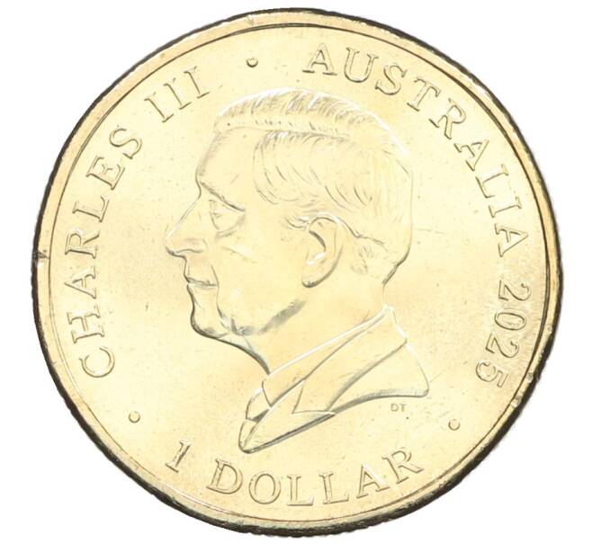 Монета 1 доллар 2025 года Австралия «Австралийские Большие Вещи — Большой пингвин» (Артикул: M2-91707) — Фото №2