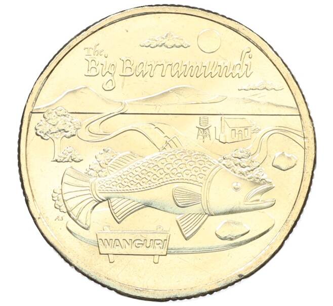 Монета 1 доллар 2025 года Австралия «Австралийские Большие Вещи — Большой Баррамунди» (Артикул: M2-91718) — Фото №1