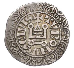 1 турский грош 1285-1350 года Франция — Фото №1