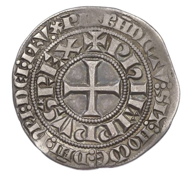 Монета 1 турский грош 1285-1350 года Франция (Артикул: K10-11131) — Фото №2