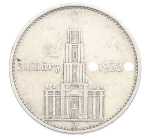 2 рейхсмарки 1934 года A Германия «Годовщина нацистского режима — Гарнизонная церковь в Потсдаме» (Кирха подписная) — Фото №1