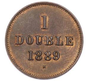 1 дубль 1889 года Гернси — Фото №1