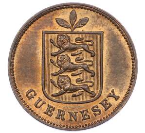 1 дубль 1889 года Гернси — Фото №2