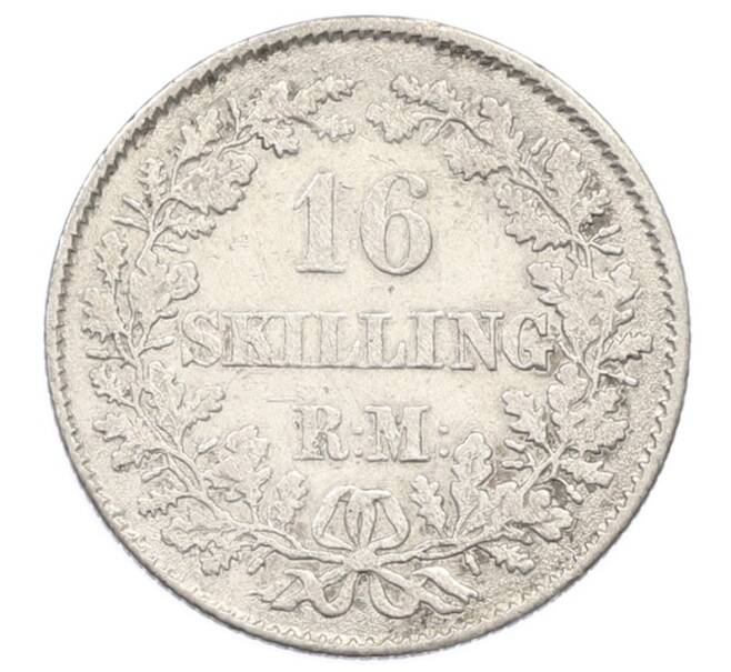 Монета 16 скиллингов 1856 года Дания (Артикул: K10-11176) — Фото №1