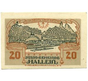 20 геллеров 1920 года Австрия — Халлайн (Нотгельд) — Фото №2