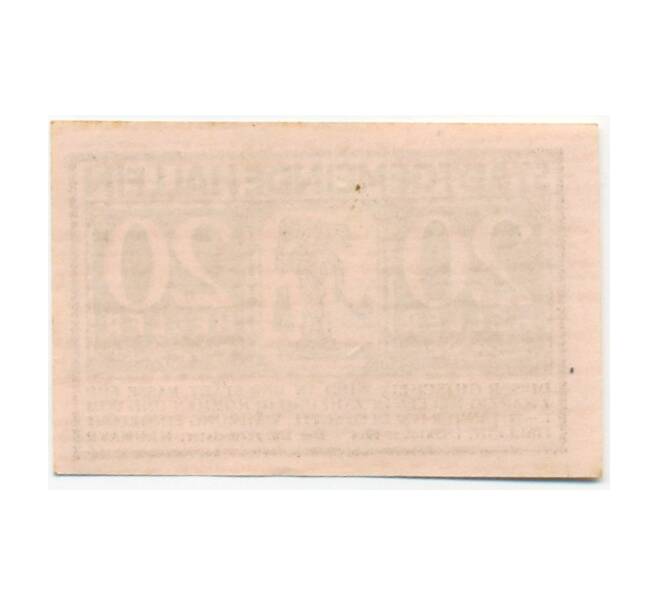 Банкнота 20 геллеров 1920 года Австрия — Халлайн (Нотгельд) (Артикул: B2-15798) — Фото №2