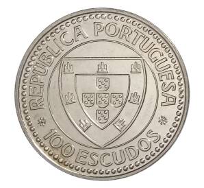 100 эскудо 1987 года Португалия «Золотой век открытий — Жил Эанеш» — Фото №2