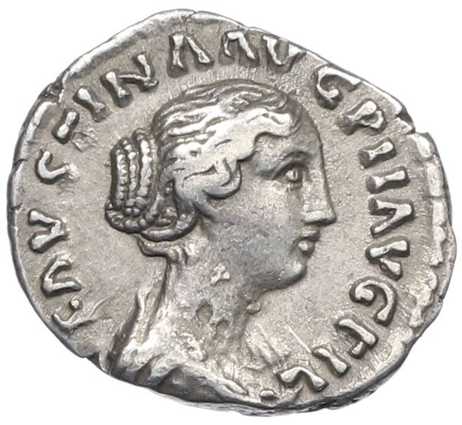 Монета Денарий 161-175 года Римская Империя — Фаустина Младшая (Супруга Марка Аврелия) (Артикул: K2-0774) — Фото №1