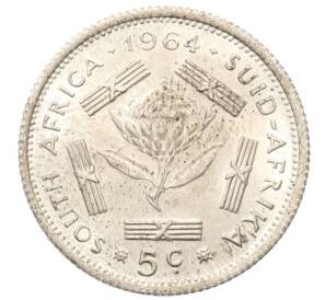5 центов 1964 года Южно-Африканская республика (Трансвааль) — Фото №1