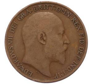 1 пенни 1909 года Великобритания — Фото №2