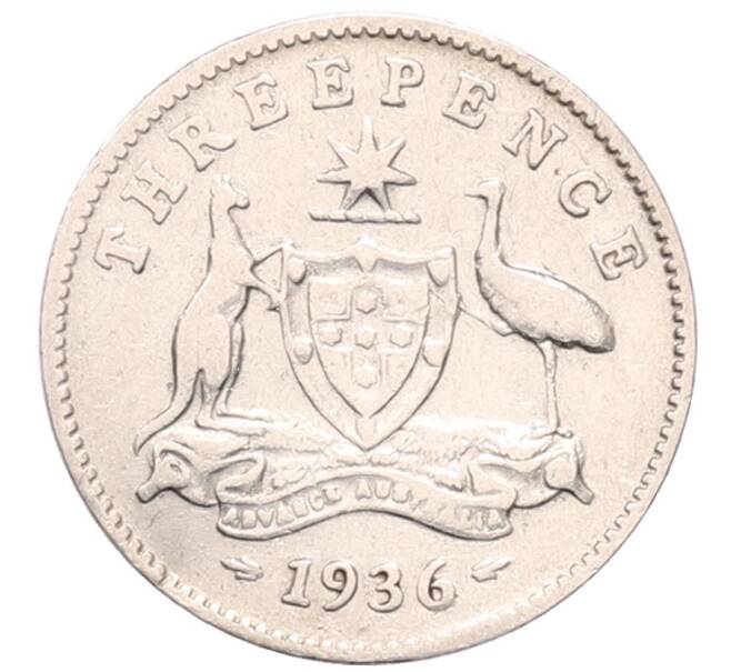 Монета 3 пенса 1936 года Австралия (Артикул: K1-7099) — Фото №1