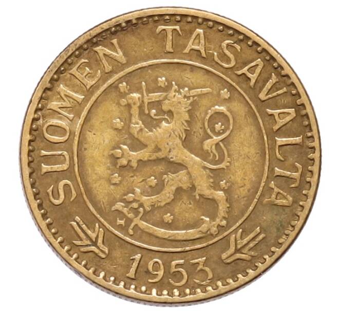 Монета 10 марок 1953 года Финляндия (Артикул: K1-7109) — Фото №2