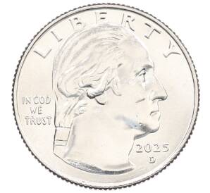 1/4 доллара (25 центов) 2025 года D США «Американские женщины — Алтея Гибсон» — Фото №2