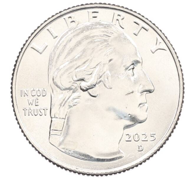 Монета 1/4 доллара (25 центов) 2025 года D США «Американские женщины — Алтея Гибсон» (Артикул: M2-91846) — Фото №2