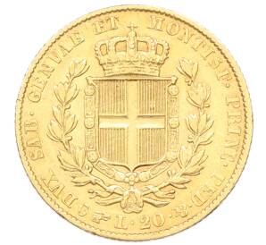 20 лир 1834 года Пьемонт-Сардиния — Фото №2