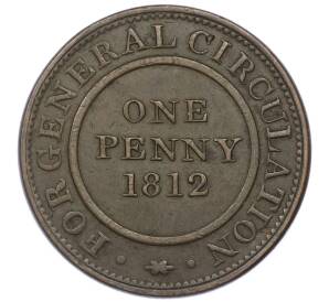 Токен 1 пенни 1812 года Великобритания «Бирмингем и Уорикшир» — Фото №1