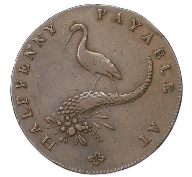 Токен 1/2 пенни 1793 года Великобритания «Бермингемская горнодобывающая и медная компания» (Артикул: K10-11271) — Фото №2