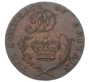 Токен 1/2 пенни 1795 года Великобритания «Success to the Plough and Fleece» — Фото №1