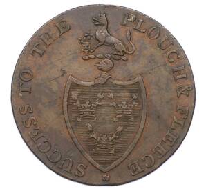 Токен 1/2 пенни 1795 года Великобритания «Success to the Plough and Fleece» — Фото №2
