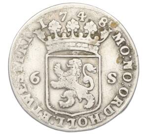 6 стюверов 1748 года Нидерланды — Фото №1