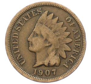 1 цент 1907 года США