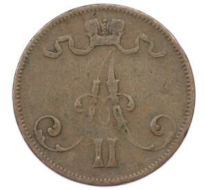 5 пенни 1875 года Русская Финляндия — Фото №2
